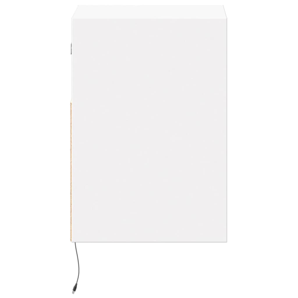 vidaXL Comodă TV de perete cu lumini LED, alb, 41x31x45 cm vidaXL Comodă TV de perete cu lumini LED, alb, 41x31x45 cm