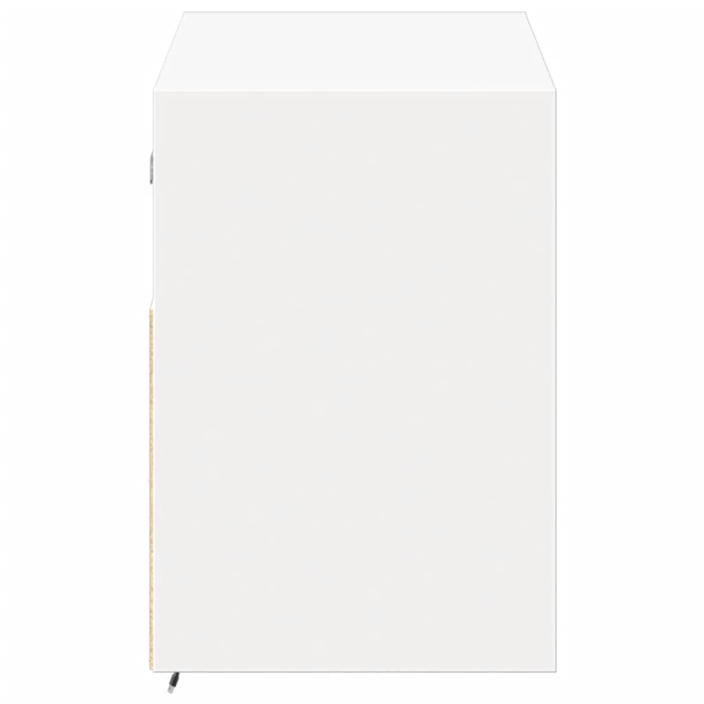 vidaXL Comodă TV de perete cu lumini LED, alb, 100x31x45 cm vidaXL Comodă TV de perete cu lumini LED, alb, 100x31x45 cm