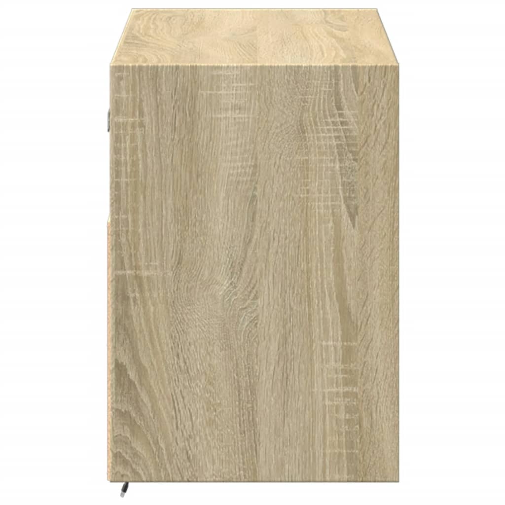 vidaXL Comodă TV de perete cu lumini LED, stejar sonoma, 100x31x45 cm vidaXL Comodă TV de perete cu lumini LED, stejar sonoma, 100x31x45 cm