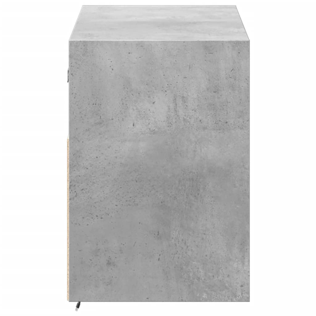 vidaXL Comodă TV de perete cu lumini LED, gri beton, 100x31x45 cm vidaXL Comodă TV de perete cu lumini LED, gri beton, 100x31x45 cm