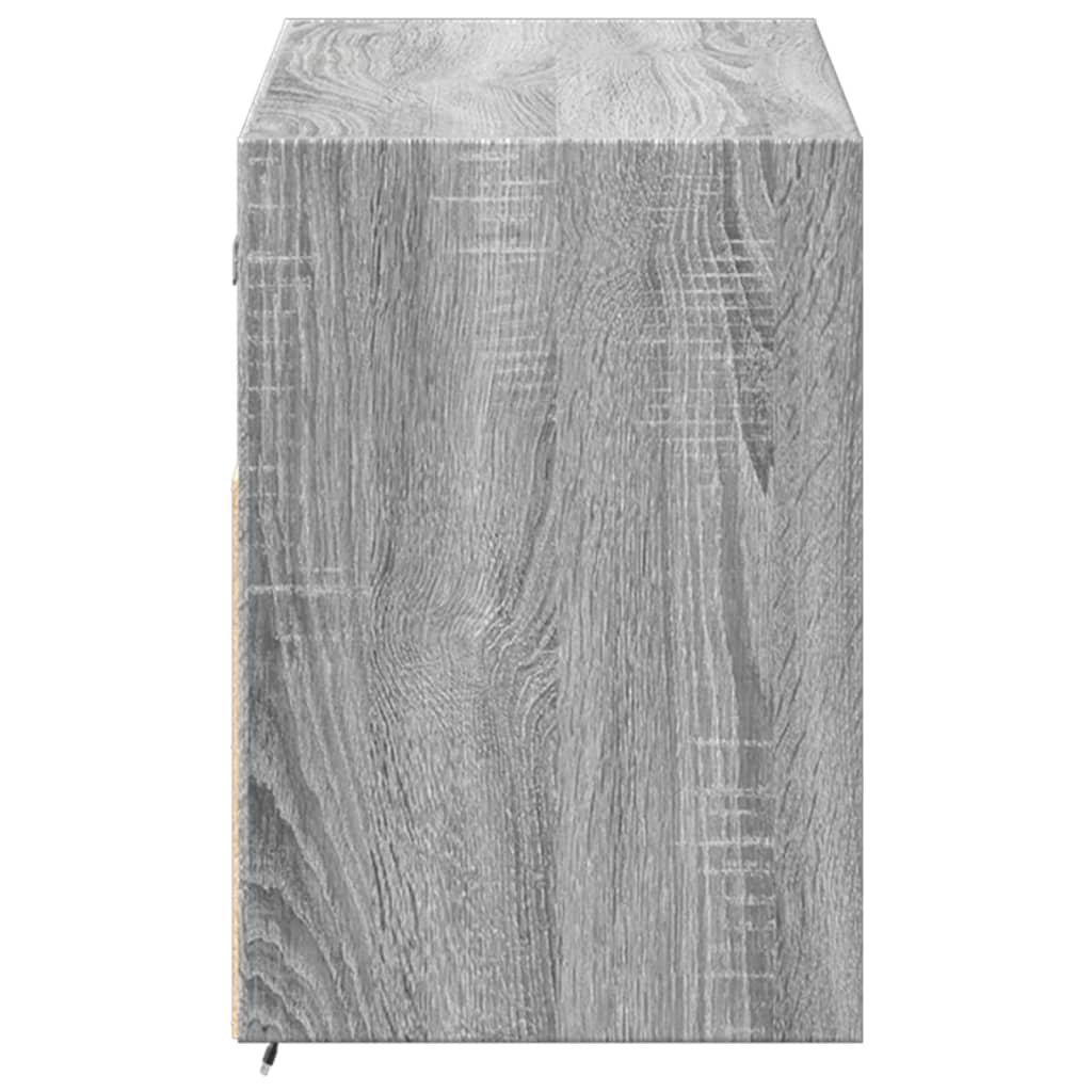 vidaXL Comodă TV de perete cu lumini LED, gri sonoma, 100x31x45 cm vidaXL Comodă TV de perete cu lumini LED, gri sonoma, 100x31x45 cm
