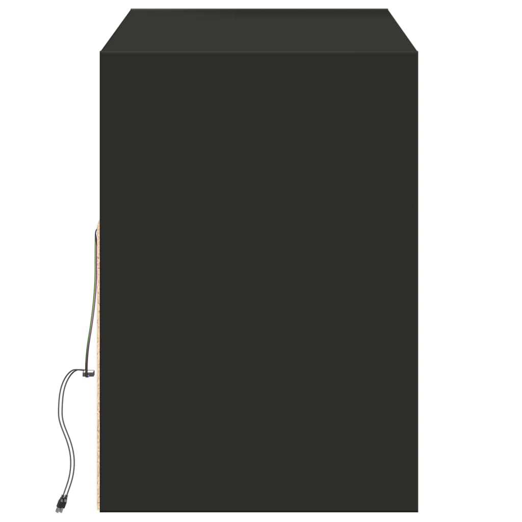 vidaXL Dulap TV de perete cu lumini LED negru 130x31x45 cm vidaXL Dulap TV de perete cu lumini LED negru 130x31x45 cm