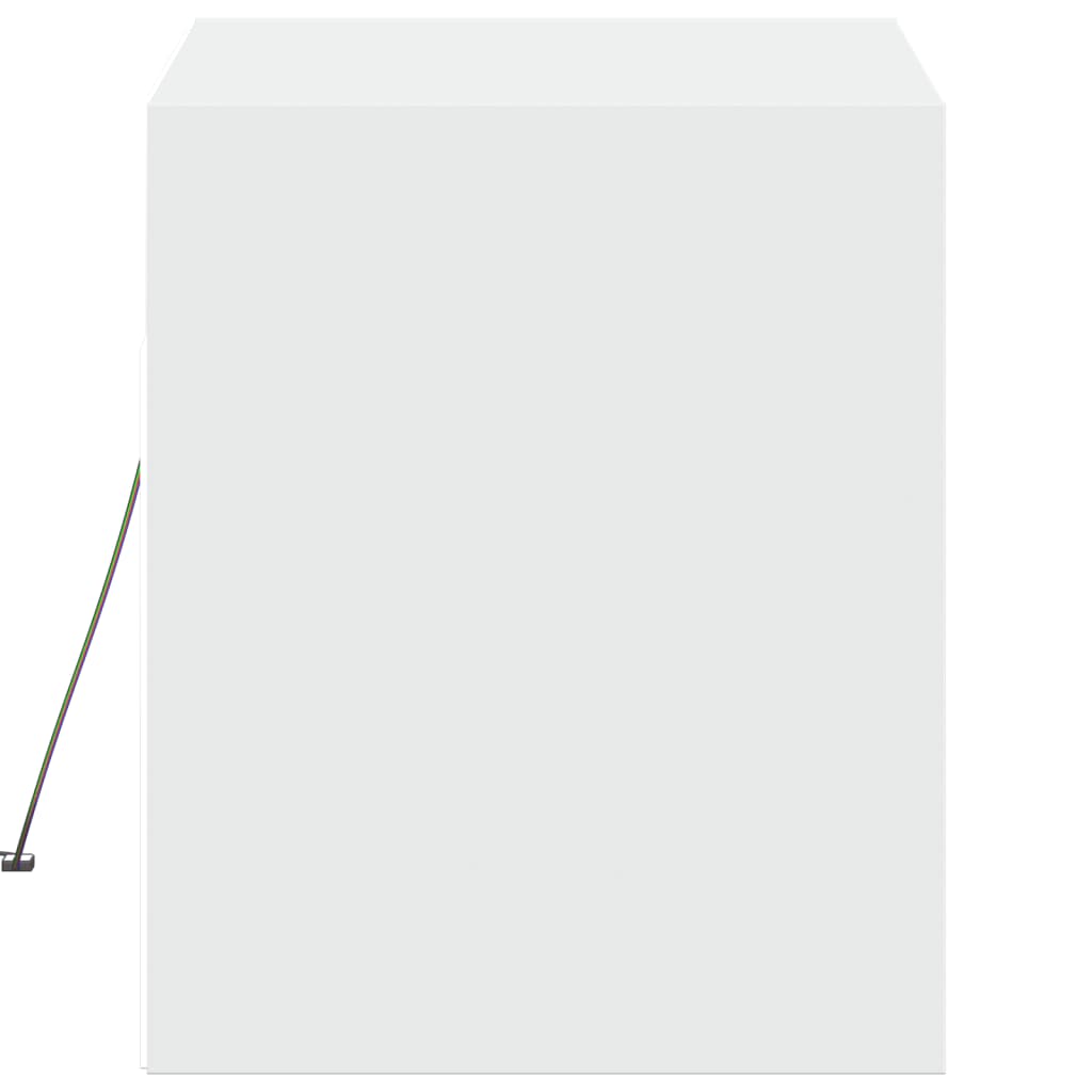 vidaXL Comodă TV de perete cu lumini LED, alb, 80x31x38 cm vidaXL Comodă TV de perete cu lumini LED, alb, 80x31x38 cm