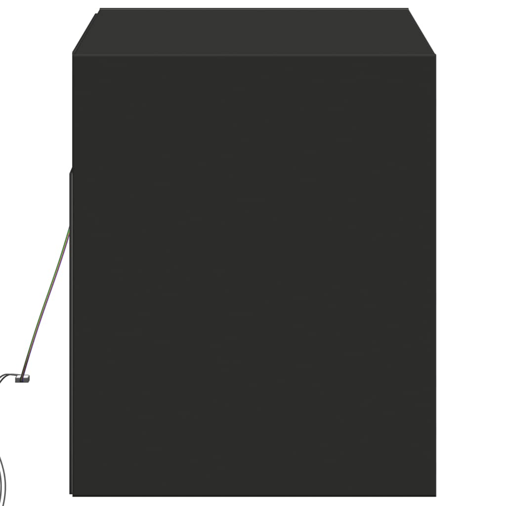 vidaXL Comodă TV de perete cu lumini LED, negru, 100x31x38 cm vidaXL Comodă TV de perete cu lumini LED, negru, 100x31x38 cm