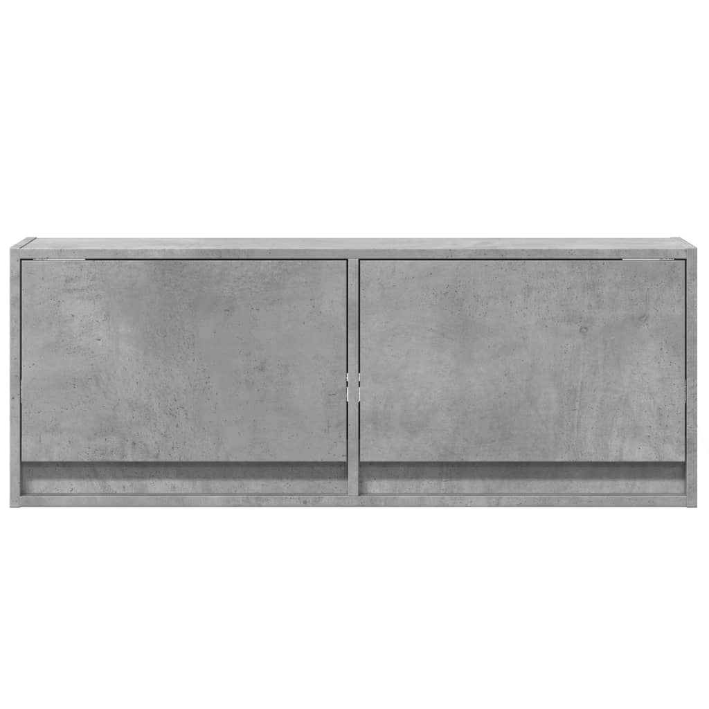 vidaXL Comodă TV de perete cu lumini LED, gri beton, 100x31x38 cm vidaXL Comodă TV de perete cu lumini LED, gri beton, 100x31x38 cm