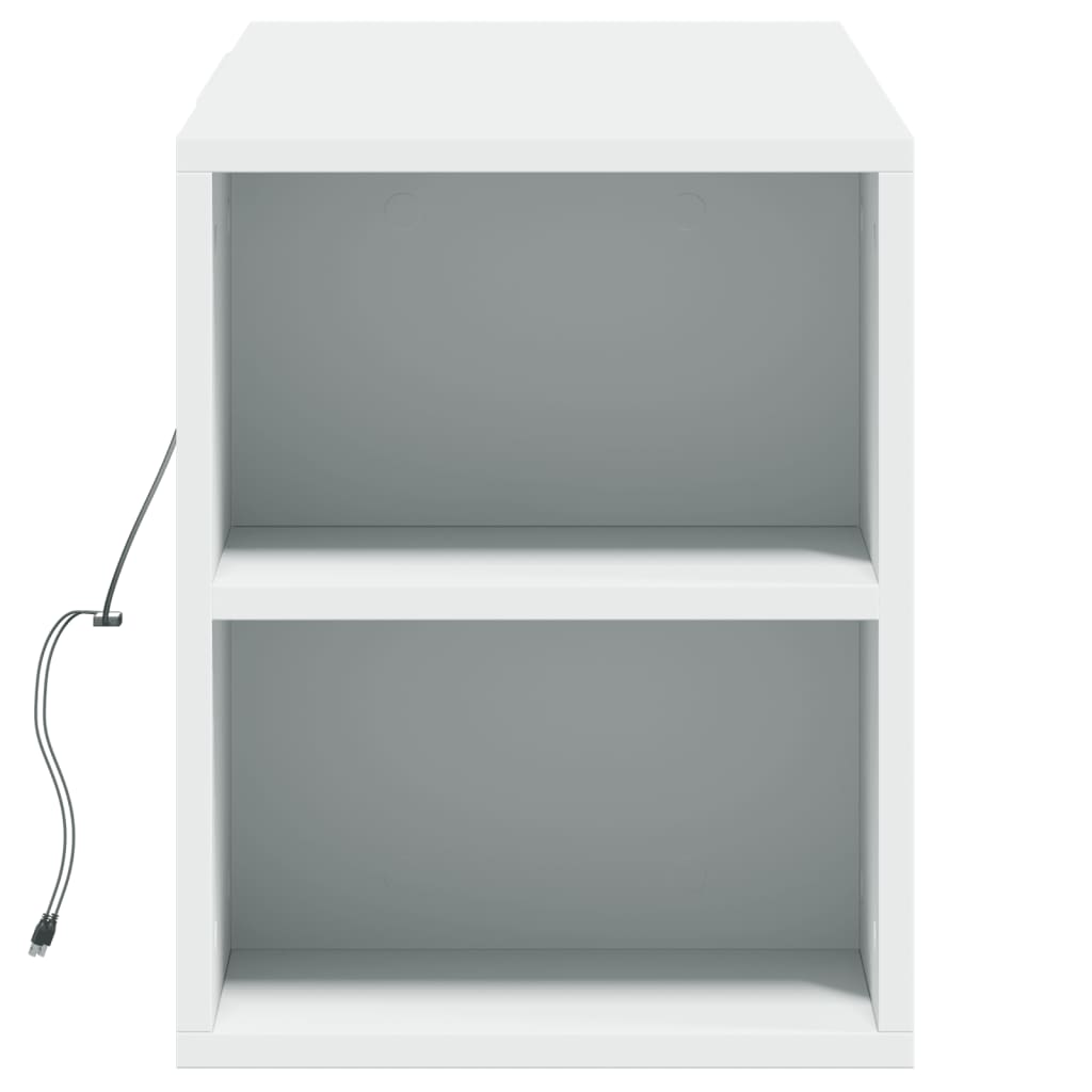 vidaXL Dulap TV de perete cu lumini LED, alb, 135x31x39,5 cm vidaXL Dulap TV de perete cu lumini LED, alb, 135x31x39,5 cm