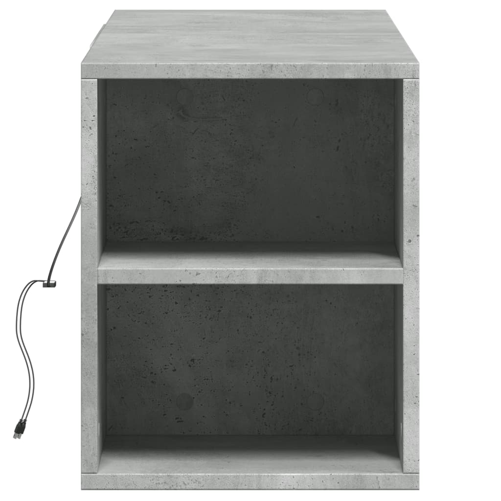 vidaXL Dulap TV de perete cu lumini LED, gri beton, 135x31x39,5 cm vidaXL Dulap TV de perete cu lumini LED, gri beton, 135x31x39,5 cm