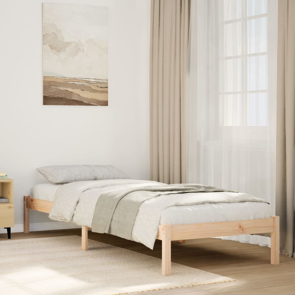 vidaXL Cadru de pat foarte lung fără saltea, 80x210 cm, lemn masiv pin vidaXL Cadru de pat foarte lung fără saltea, 80x210 cm, lemn masiv pin