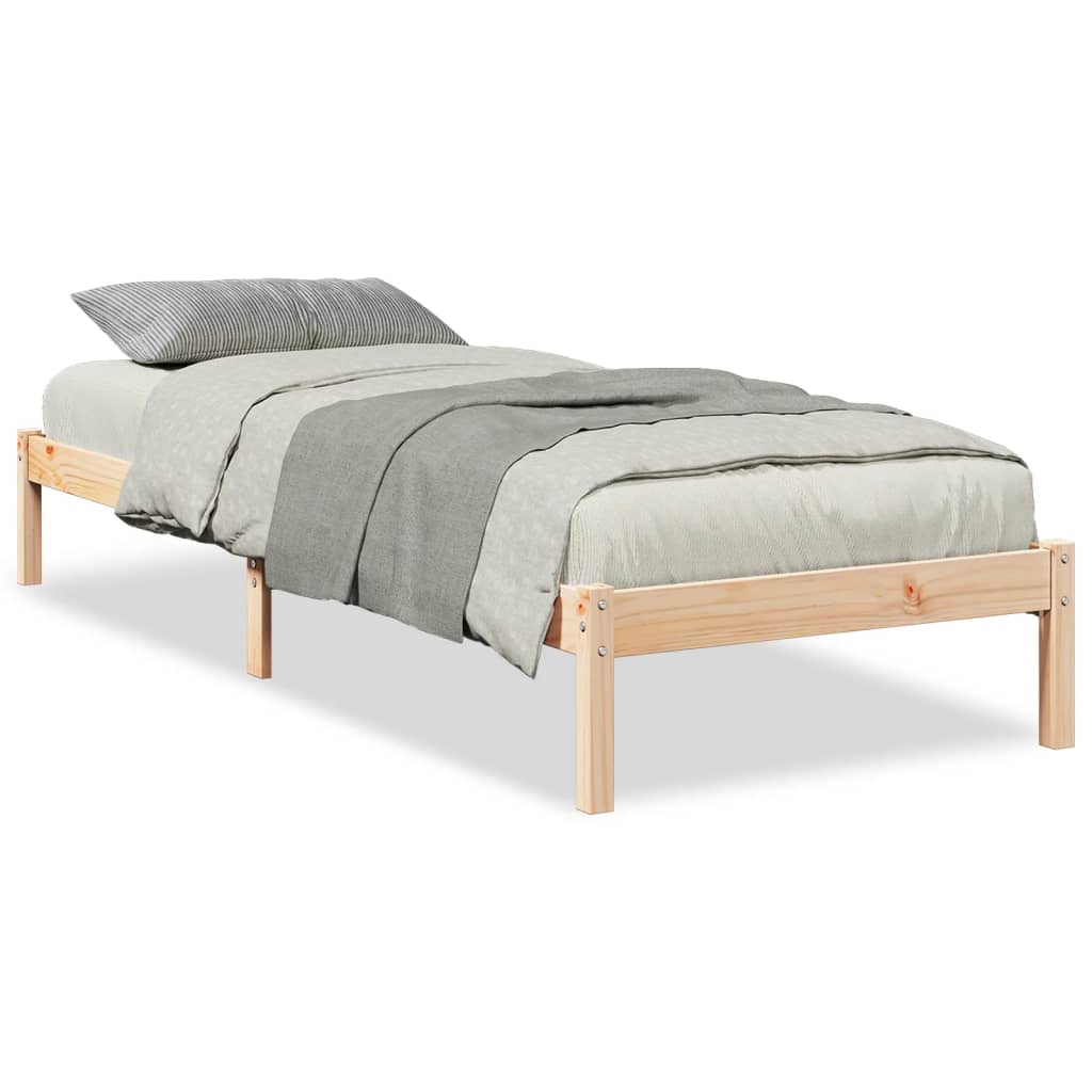 vidaXL Cadru de pat foarte lung fără saltea, 90x210 cm, lemn masiv pin vidaXL Cadru de pat foarte lung fără saltea, 90x210 cm, lemn masiv pin