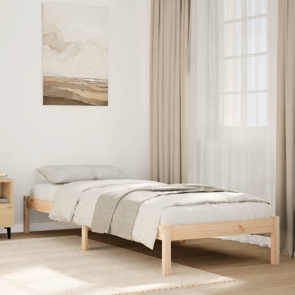 vidaXL Cadru de pat foarte lung fără saltea, 80x220 cm, lemn masiv pin vidaXL Cadru de pat foarte lung fără saltea, 80x220 cm, lemn masiv pin