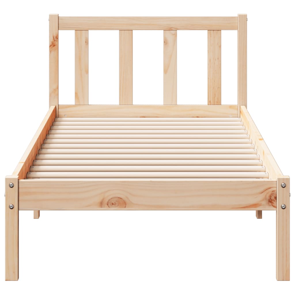 vidaXL Cadru de pat foarte lung fără saltea, 90x210 cm, lemn masiv pin vidaXL Cadru de pat foarte lung fără saltea, 90x210 cm, lemn masiv pin