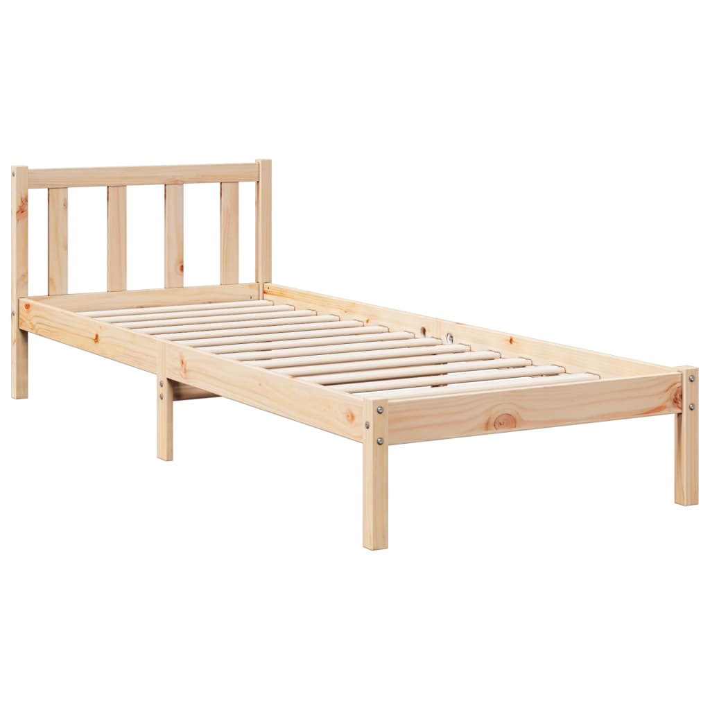 vidaXL Cadru de pat foarte lung fără saltea, 80x220 cm, lemn masiv pin vidaXL Cadru de pat foarte lung fără saltea, 80x220 cm, lemn masiv pin