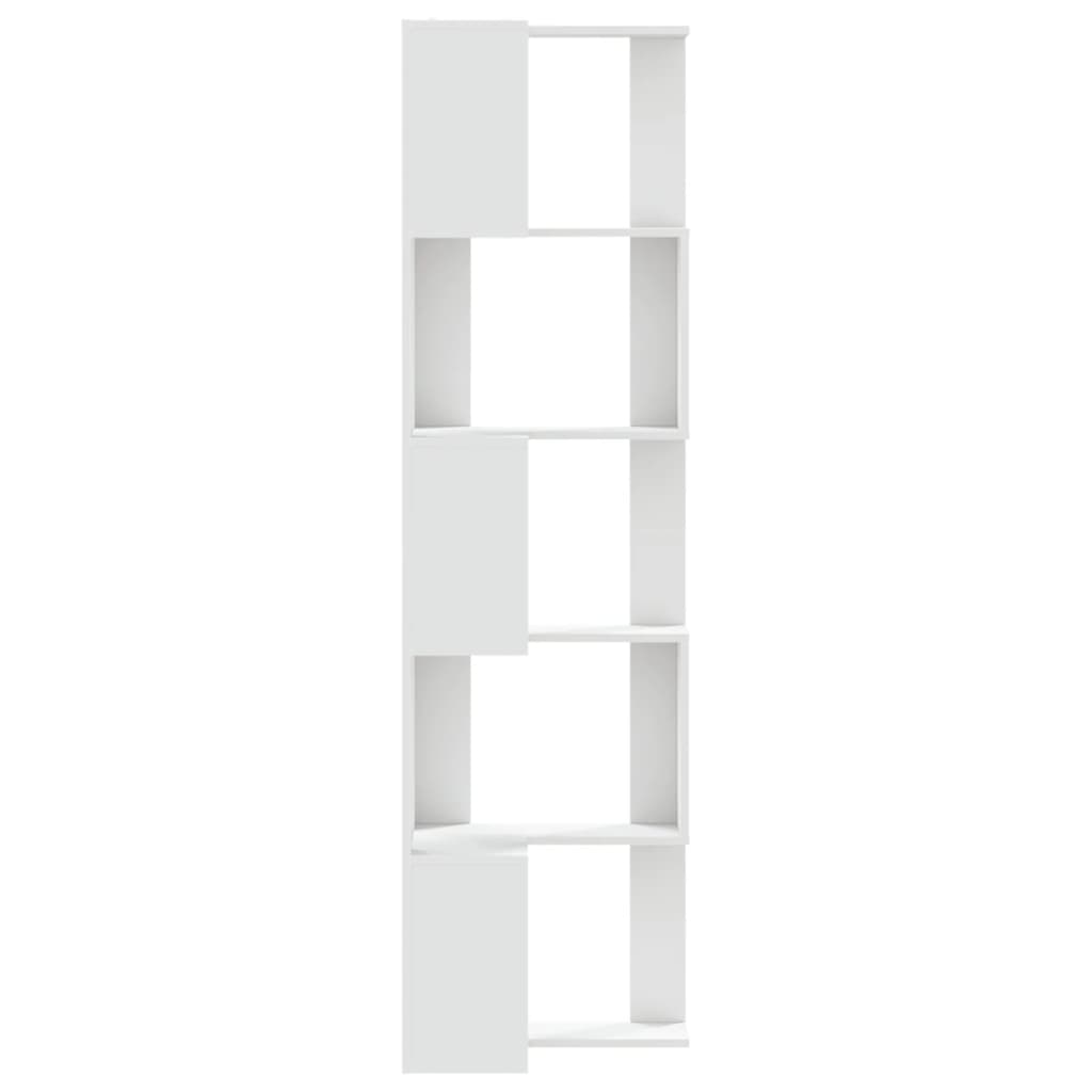 vidaXL Bibliotecă 5 niveluri alb 50x50x179cm lemn prelucrat vidaXL Bibliotecă 5 niveluri alb 50x50x179cm lemn prelucrat