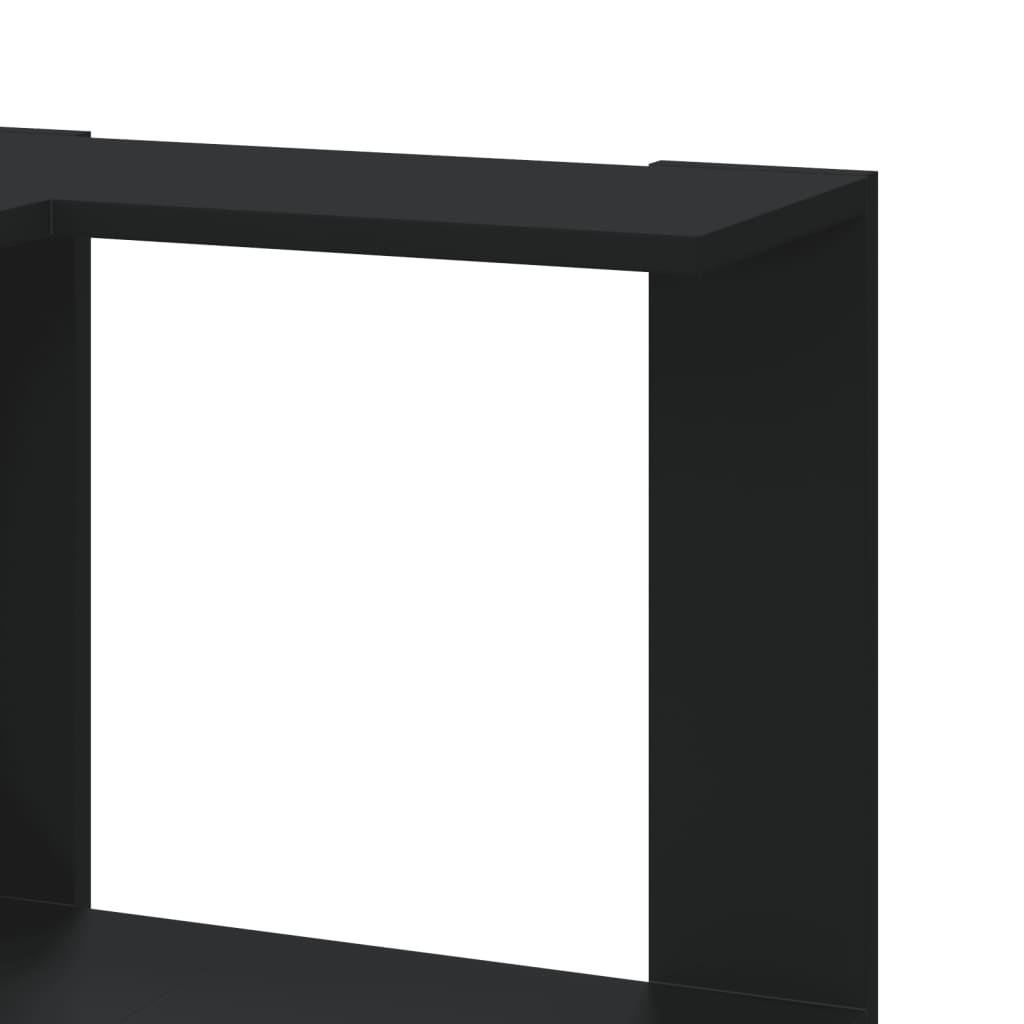 vidaXL Bibliotecă 5 niveluri negru 50x50x179cm lemn prelucrat vidaXL Bibliotecă 5 niveluri negru 50x50x179cm lemn prelucrat