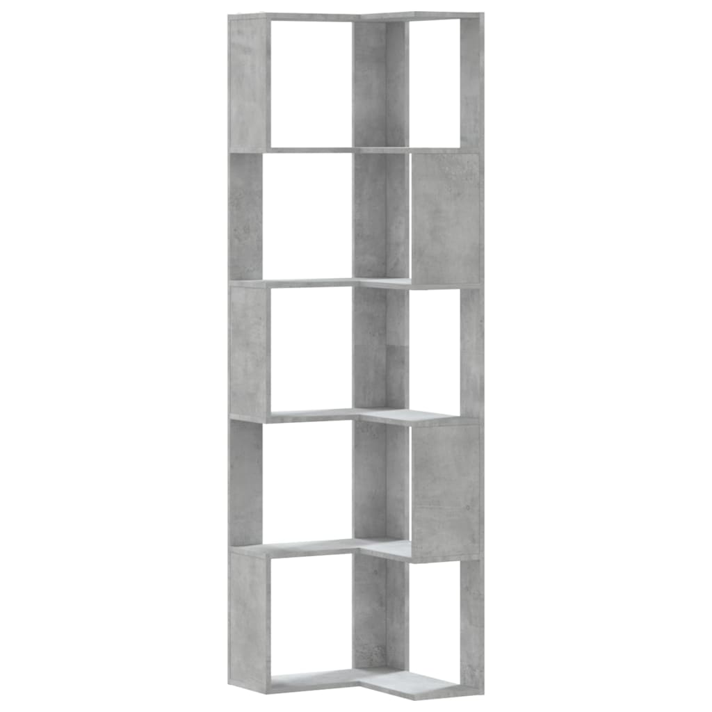 vidaXL Bibliotecă 5 niveluri gri beton 50x50x179cm lemn prelucrat vidaXL Bibliotecă 5 niveluri gri beton 50x50x179cm lemn prelucrat