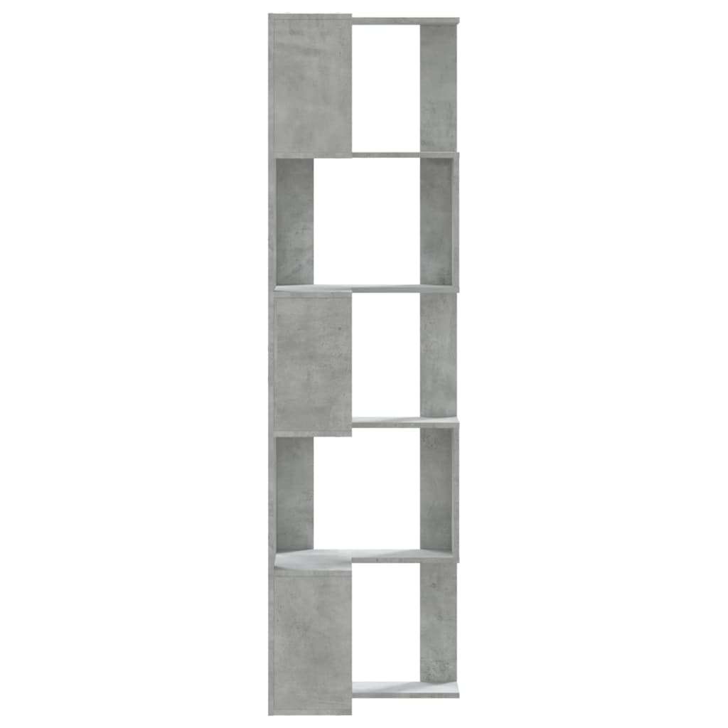 vidaXL Bibliotecă 5 niveluri gri beton 50x50x179cm lemn prelucrat vidaXL Bibliotecă 5 niveluri gri beton 50x50x179cm lemn prelucrat