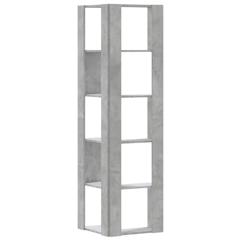 vidaXL Bibliotecă 5 niveluri gri beton 50x50x179cm lemn prelucrat vidaXL Bibliotecă 5 niveluri gri beton 50x50x179cm lemn prelucrat