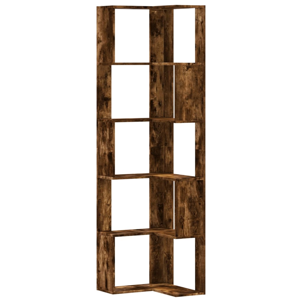 vidaXL Bibliotecă 5 niveluri stejar fumuriu 50x50x179cm lemn prelucrat vidaXL Bibliotecă 5 niveluri stejar fumuriu 50x50x179cm lemn prelucrat