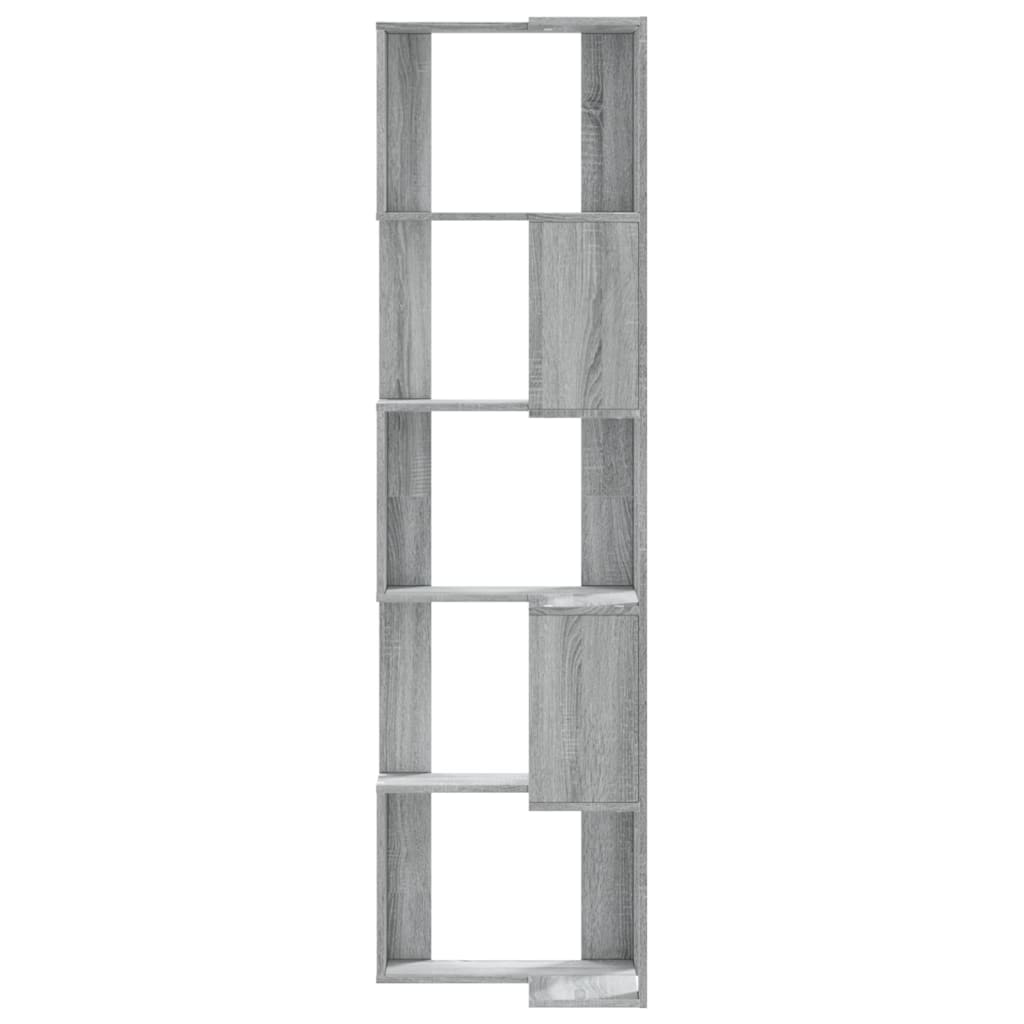 vidaXL Bibliotecă cu 5 niveluri gri sonoma 50x50x179 cm lemn prelucrat vidaXL Bibliotecă cu 5 niveluri gri sonoma 50x50x179 cm lemn prelucrat