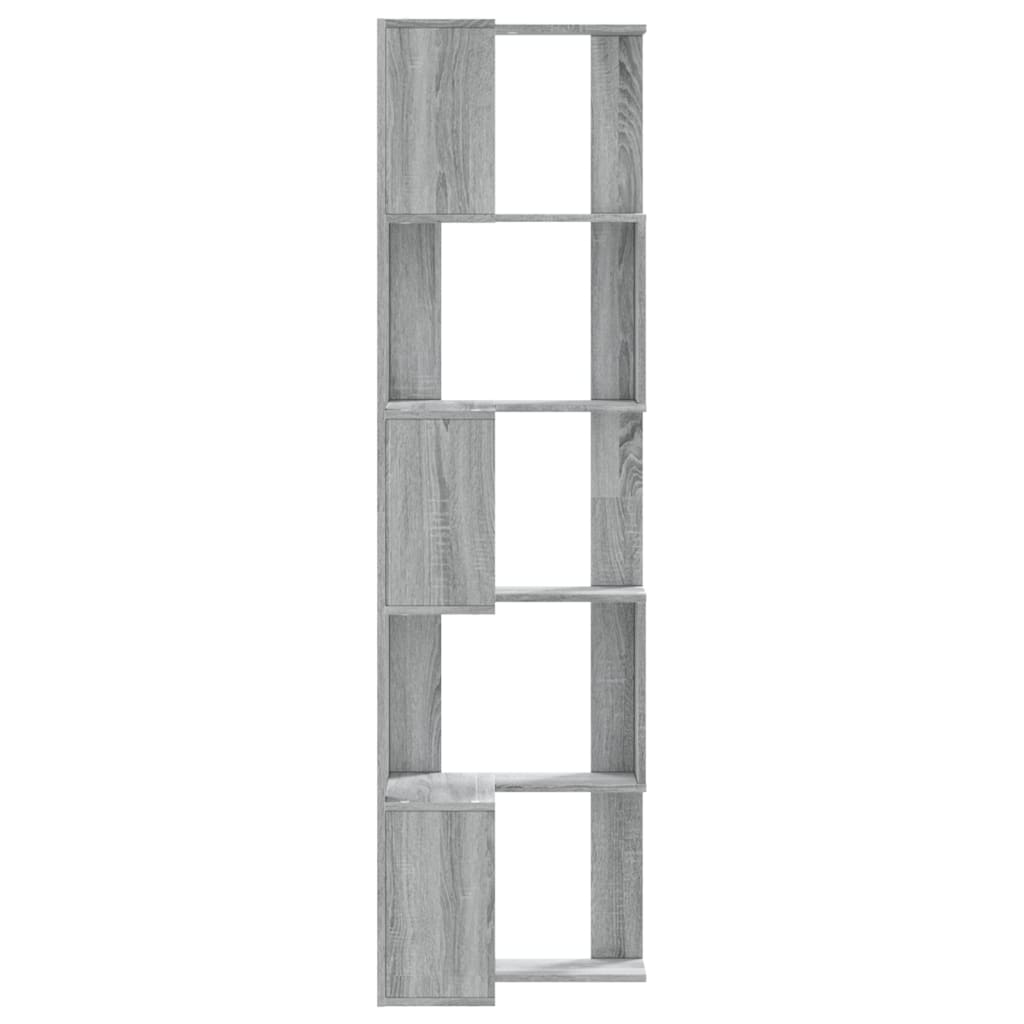 vidaXL Bibliotecă cu 5 niveluri gri sonoma 50x50x179 cm lemn prelucrat vidaXL Bibliotecă cu 5 niveluri gri sonoma 50x50x179 cm lemn prelucrat