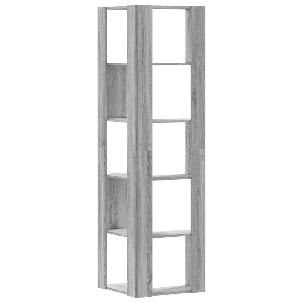 vidaXL Bibliotecă cu 5 niveluri gri sonoma 50x50x179 cm lemn prelucrat vidaXL Bibliotecă cu 5 niveluri gri sonoma 50x50x179 cm lemn prelucrat