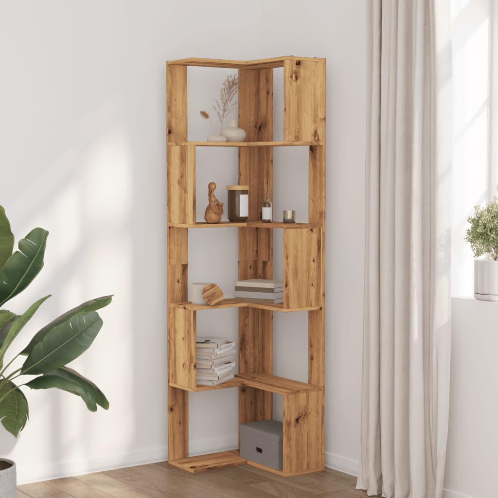 vidaXL Bibliotecă 5 nivel stejar artizanal 50x50x179 cm lemn prelucrat vidaXL Bibliotecă 5 nivel stejar artizanal 50x50x179 cm lemn prelucrat