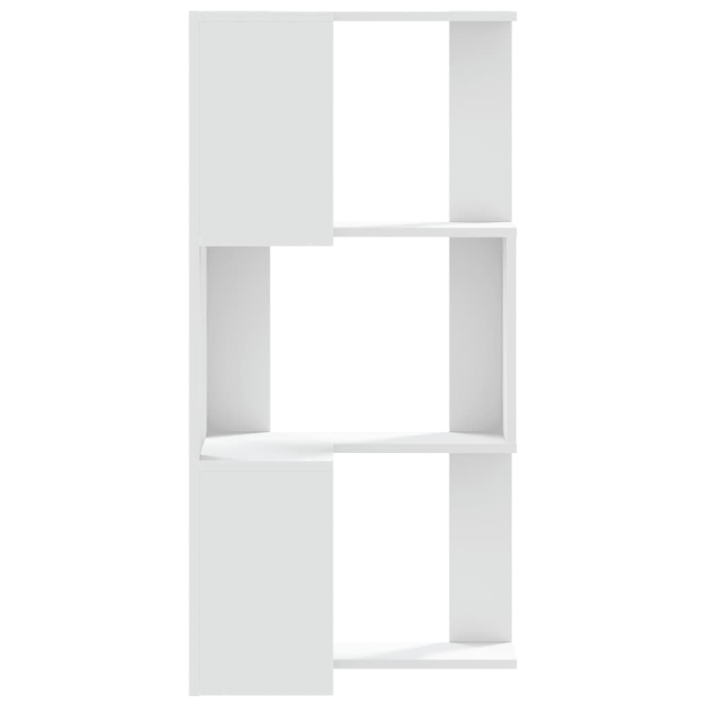 vidaXL Bibliotecă 3 niveluri alb 50x50x102 cm lemn prelucrat