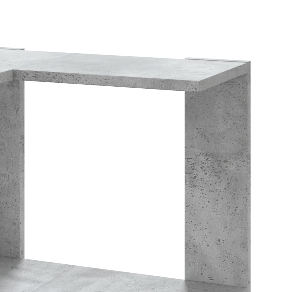 vidaXL Bibliotecă 3 niveluri gri beton 50x50x102 cm lemn prelucrat