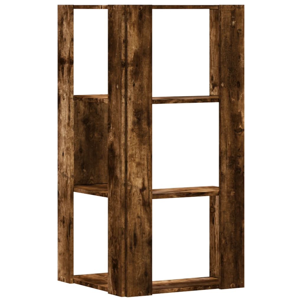 vidaXL Bibliotecă 3 niveluri stejar fumuriu 50x50x102cm lemn prelucrat vidaXL Bibliotecă 3 niveluri stejar fumuriu 50x50x102cm lemn prelucrat