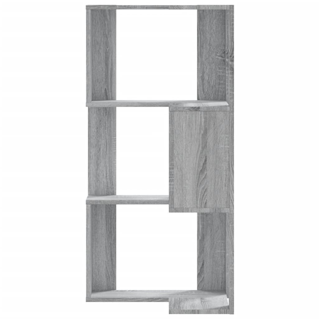 vidaXL Bibliotecă cu 3 niveluri gri sonoma 50x50x102 cm lemn prelucrat vidaXL Bibliotecă cu 3 niveluri gri sonoma 50x50x102 cm lemn prelucrat