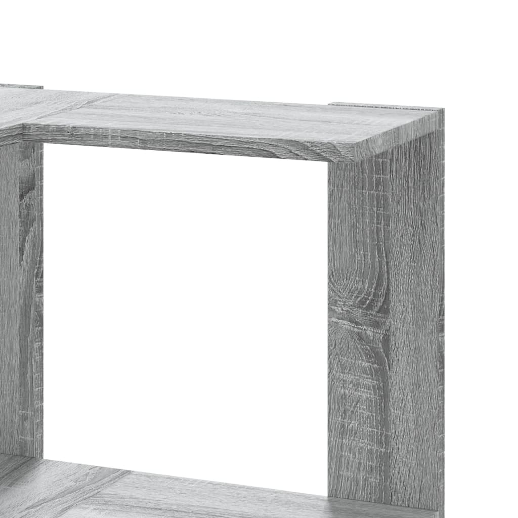 vidaXL Bibliotecă cu 3 niveluri gri sonoma 50x50x102 cm lemn prelucrat vidaXL Bibliotecă cu 3 niveluri gri sonoma 50x50x102 cm lemn prelucrat