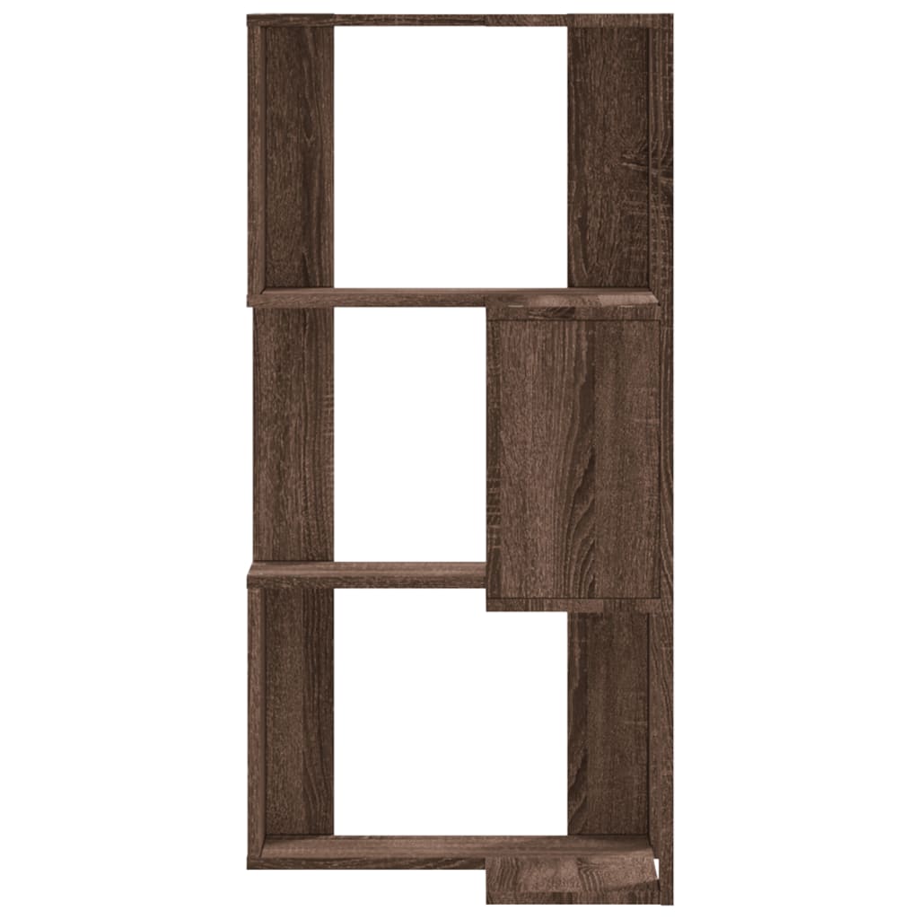 vidaXL Bibliotecă 3 niveluri stejar maro 50x50x102 cm lemn prelucrat vidaXL Bibliotecă 3 niveluri stejar maro 50x50x102 cm lemn prelucrat