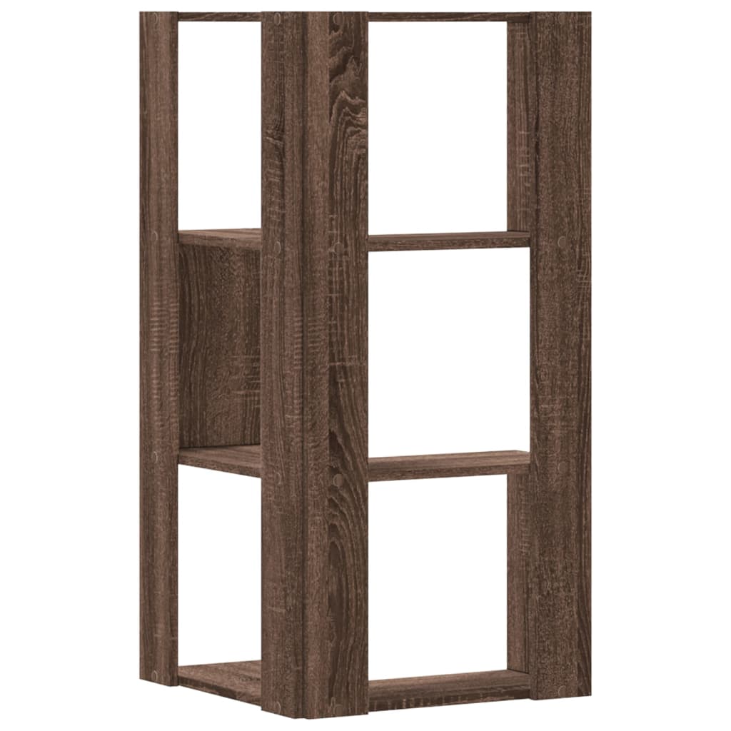 vidaXL Bibliotecă 3 niveluri stejar maro 50x50x102 cm lemn prelucrat vidaXL Bibliotecă 3 niveluri stejar maro 50x50x102 cm lemn prelucrat
