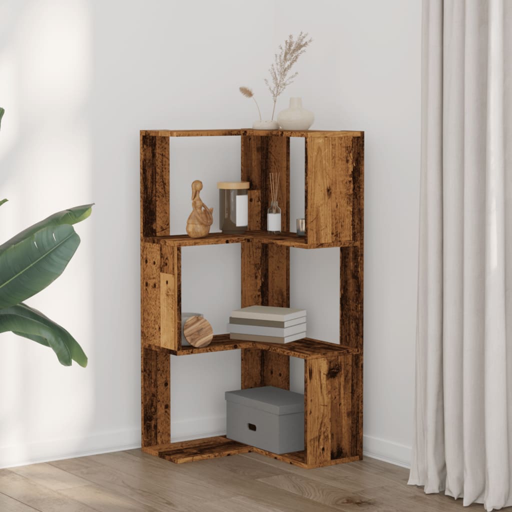vidaXL Bibliotecă 3 niveluri lemn vechi 50x50x102 cm lemn prelucrat vidaXL Bibliotecă 3 niveluri lemn vechi 50x50x102 cm lemn prelucrat