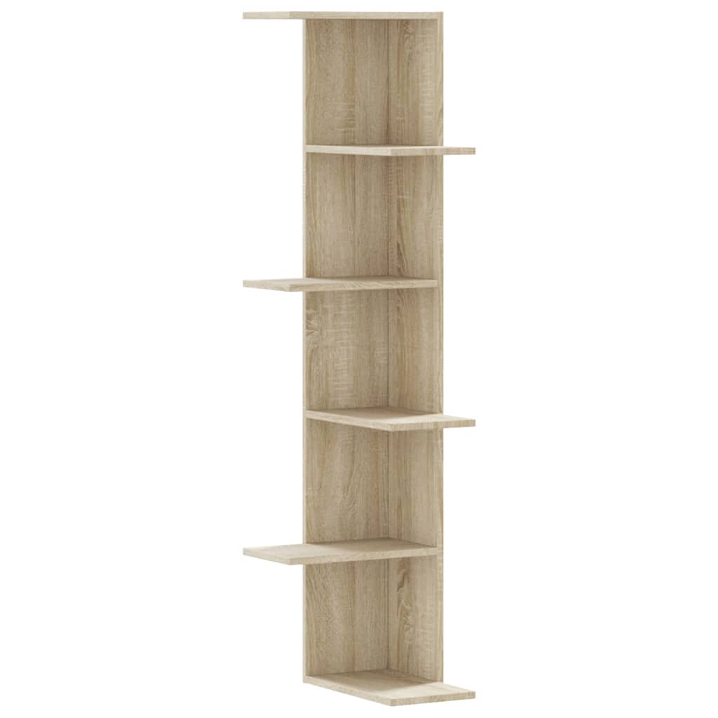 vidaXL Raft colțar perete stejar sonoma 36,5x36,5x140cm lemn prelucrat vidaXL Raft colțar perete stejar sonoma 36,5x36,5x140cm lemn prelucrat