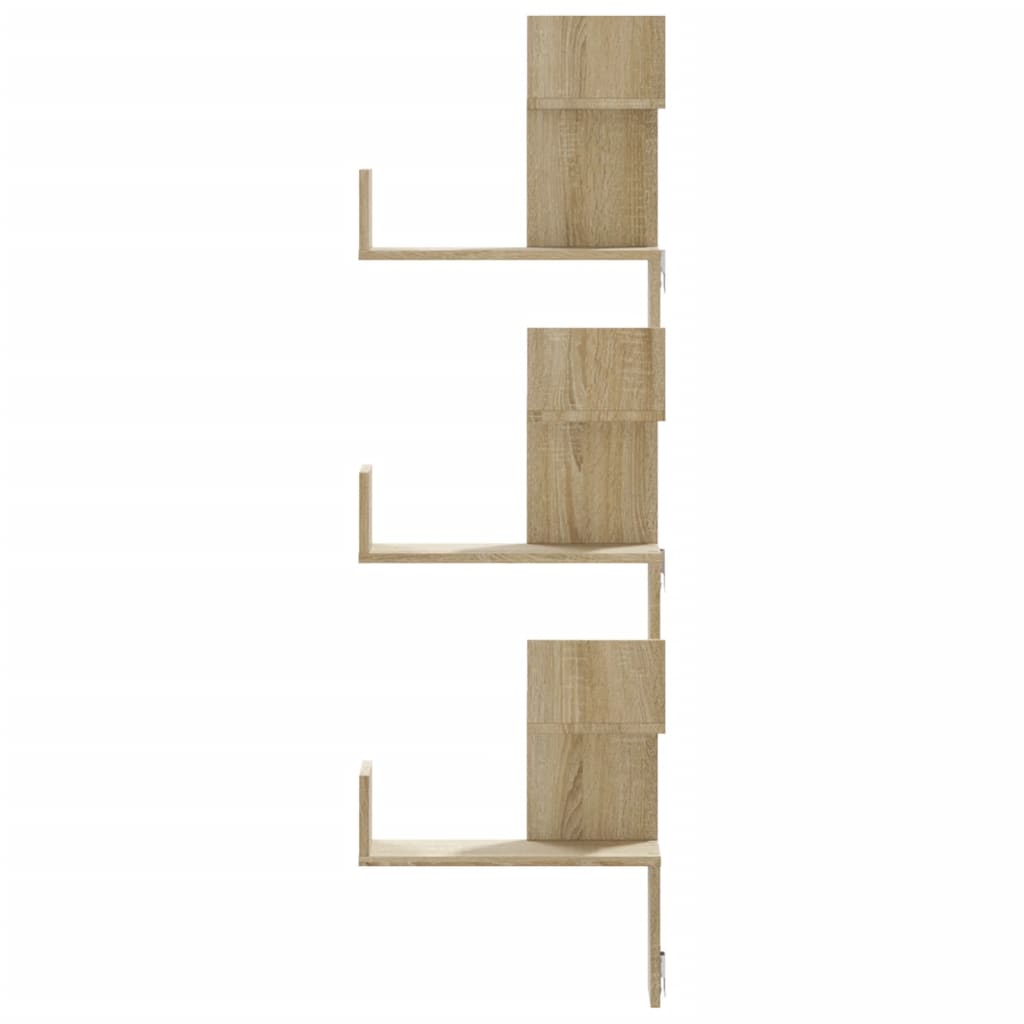 vidaXL Raft colțar perete stejar sonoma 45x45x147 cm lemn prelucrat vidaXL Raft colțar perete stejar sonoma 45x45x147 cm lemn prelucrat