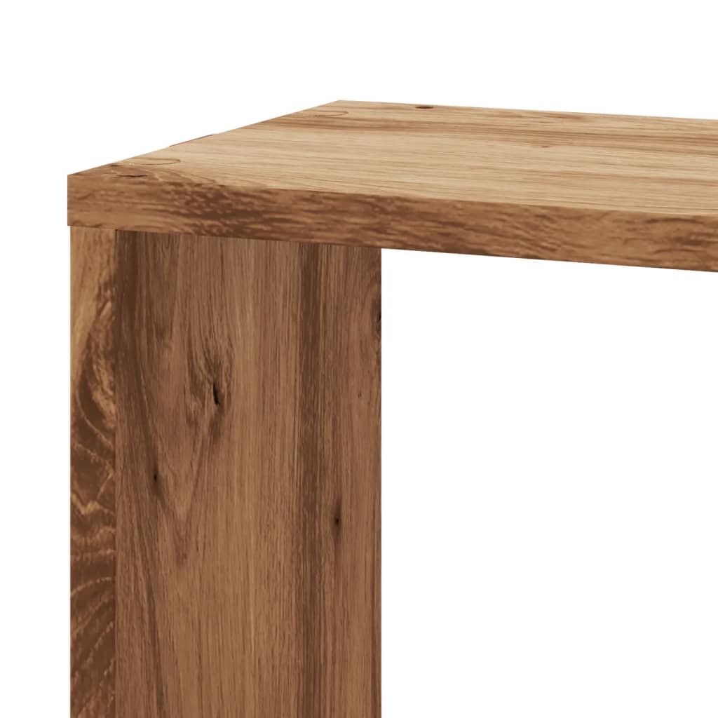 vidaXL Raft colțar perete stejar artizanal 45x45x147 cm lemn prelucrat