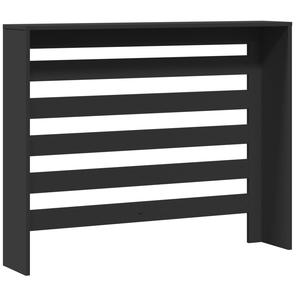 vidaXL Mască pentru calorifer, negru, 104x20x82 cm, lemn prelucrat