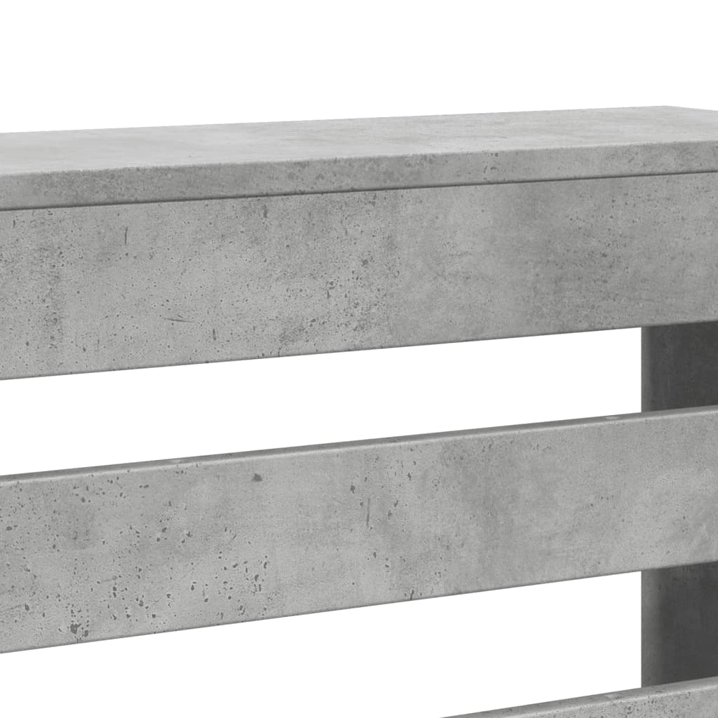 vidaXL Mască pentru calorifer, gri beton, 104x20x82 cm, lemn prelucrat vidaXL Mască pentru calorifer, gri beton, 104x20x82 cm, lemn prelucrat