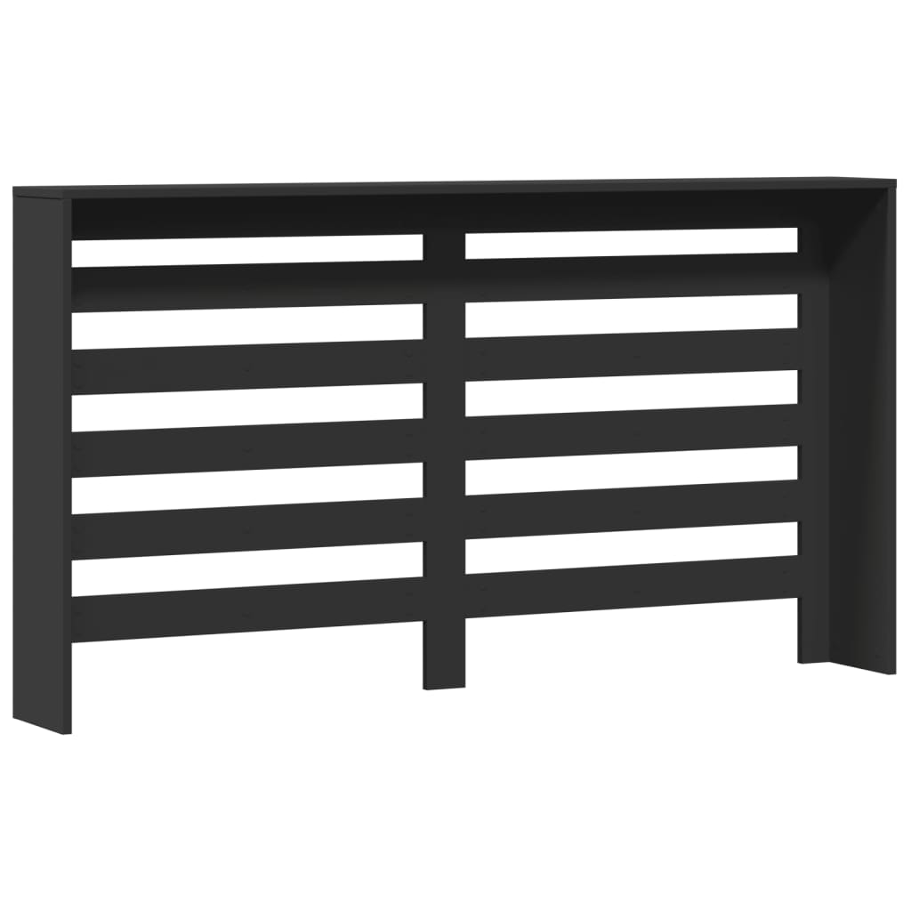 vidaXL Mască pentru calorifer, negru, 149x20x82 cm, lemn prelucrat vidaXL Mască pentru calorifer, negru, 149x20x82 cm, lemn prelucrat