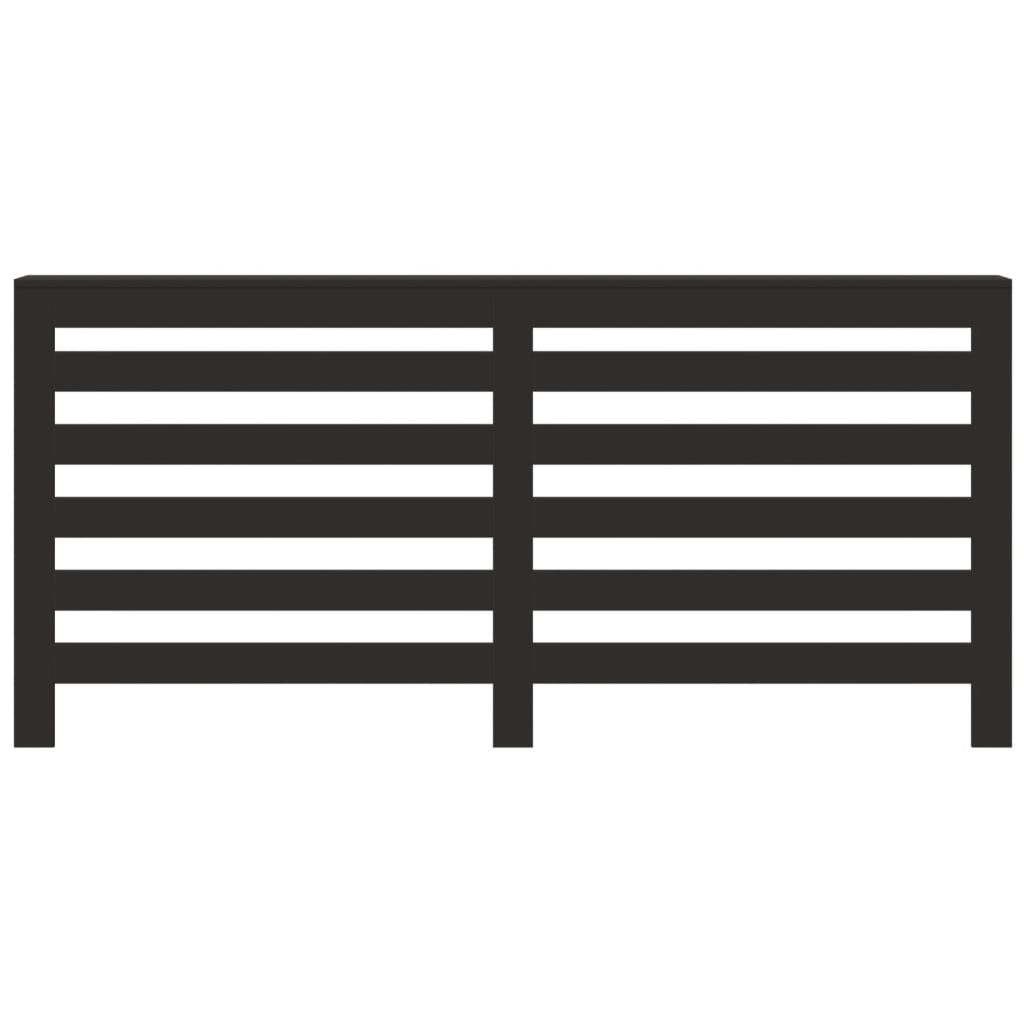 vidaXL Mască pentru calorifer, negru, 175x20x82 cm, lemn prelucrat vidaXL Mască pentru calorifer, negru, 175x20x82 cm, lemn prelucrat