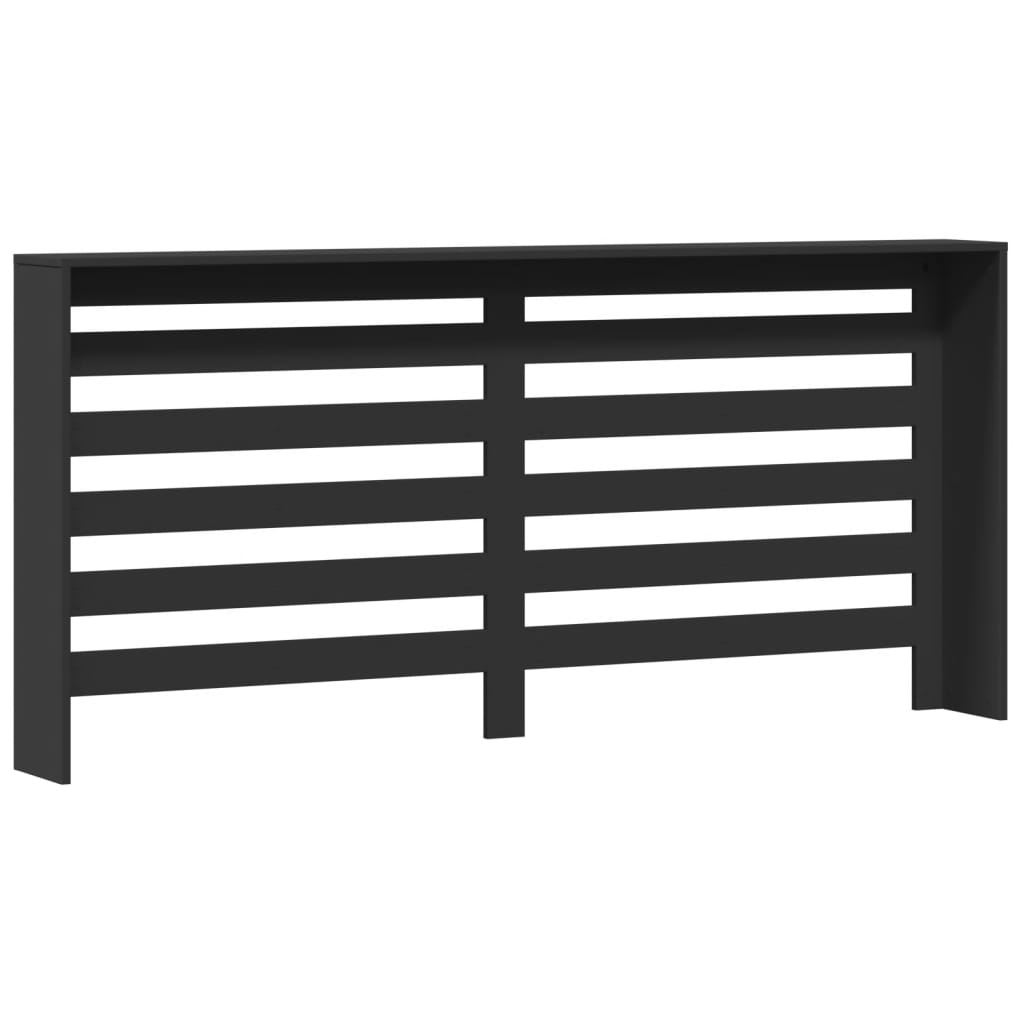 vidaXL Mască pentru calorifer, negru, 175x20x82 cm, lemn prelucrat vidaXL Mască pentru calorifer, negru, 175x20x82 cm, lemn prelucrat