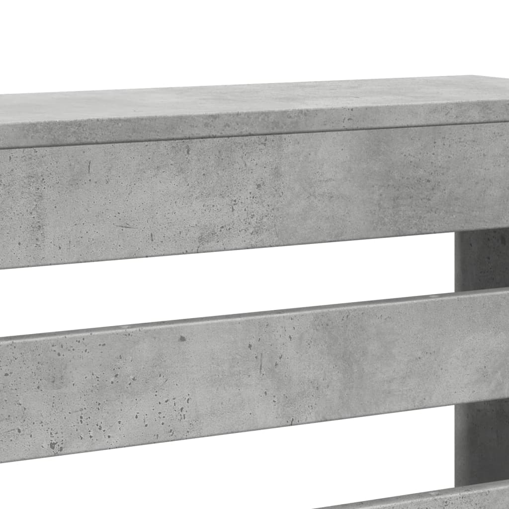 vidaXL Mască pentru calorifer, gri beton, 175x20x82 cm, lemn prelucrat vidaXL Mască pentru calorifer, gri beton, 175x20x82 cm, lemn prelucrat