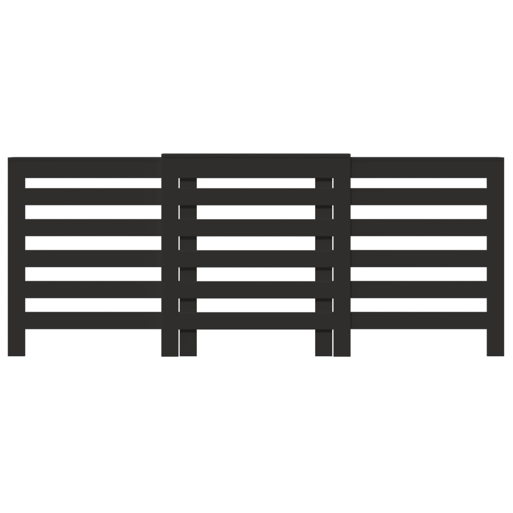 vidaXL Mască pentru calorifer, negru, 205x21,5x83,5 cm, lemn prelucrat vidaXL Mască pentru calorifer, negru, 205x21,5x83,5 cm, lemn prelucrat