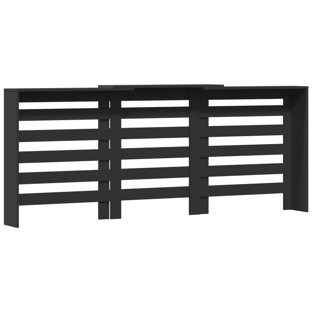 vidaXL Mască pentru calorifer, negru, 205x21,5x83,5 cm, lemn prelucrat vidaXL Mască pentru calorifer, negru, 205x21,5x83,5 cm, lemn prelucrat