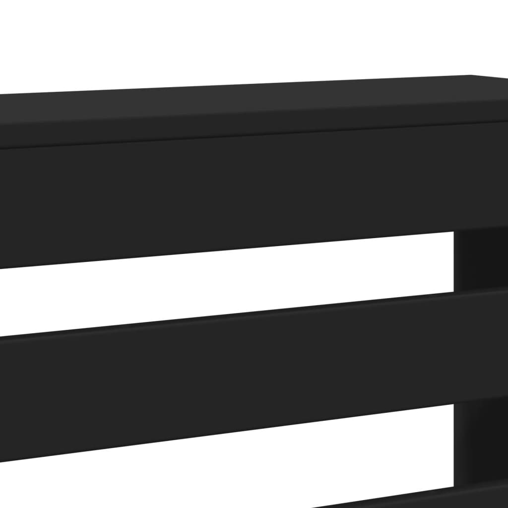vidaXL Mască pentru calorifer, negru, 205x21,5x83,5 cm, lemn prelucrat vidaXL Mască pentru calorifer, negru, 205x21,5x83,5 cm, lemn prelucrat