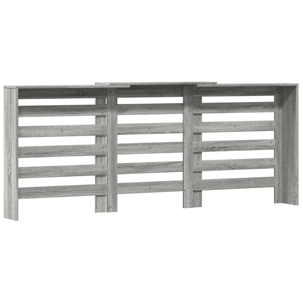 vidaXL Mască pentru calorifer sonoma gri 205x21,5x83,5 cm lemn vidaXL Mască pentru calorifer sonoma gri 205x21,5x83,5 cm lemn