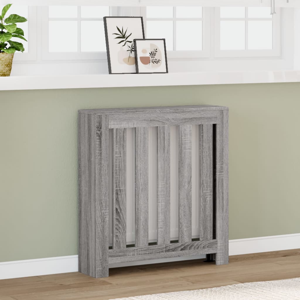 vidaXL Mască pentru calorifer, gri sonoma, 78x20x82 cm, lemn prelucrat vidaXL Mască pentru calorifer, gri sonoma, 78x20x82 cm, lemn prelucrat