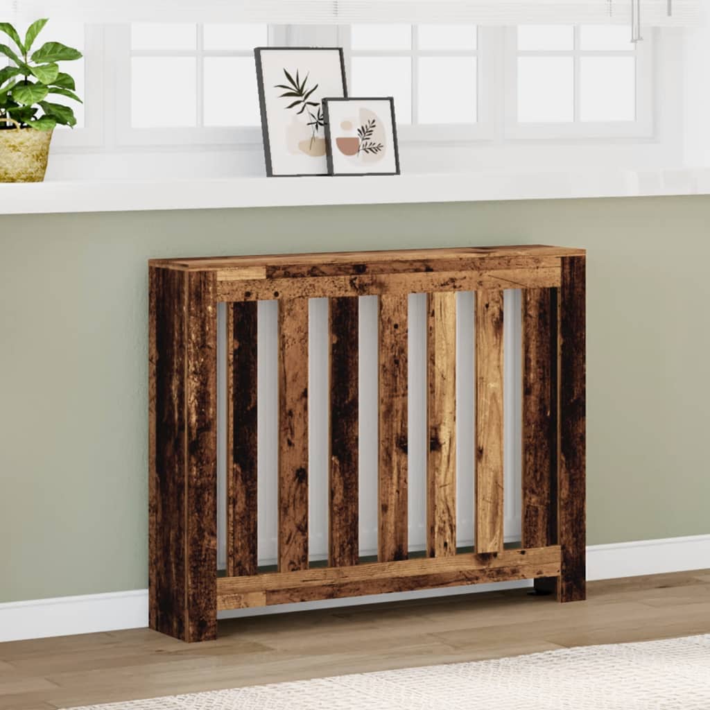vidaXL Mască pentru calorifer, lemn vechi, 104x20x82cm, lemn prelucrat vidaXL Mască pentru calorifer, lemn vechi, 104x20x82cm, lemn prelucrat