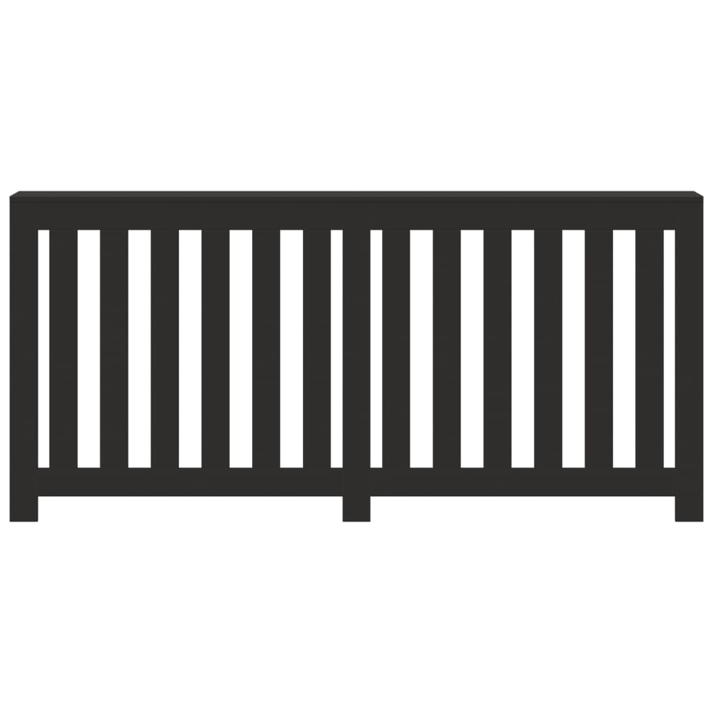 vidaXL Mască pentru calorifer, negru, 175x20x82 cm, lemn prelucrat vidaXL Mască pentru calorifer, negru, 175x20x82 cm, lemn prelucrat